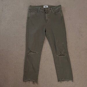 Paige Olive Cropped Jeans sz 29